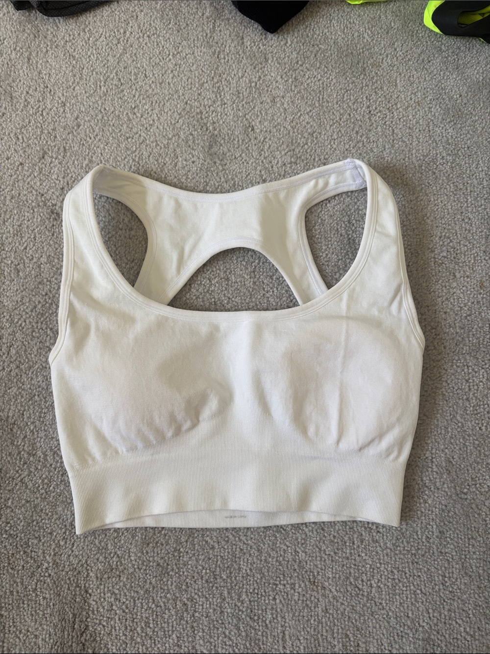 NVGTN White Eclipse Seamless Bra (Open Back Sports Bra)